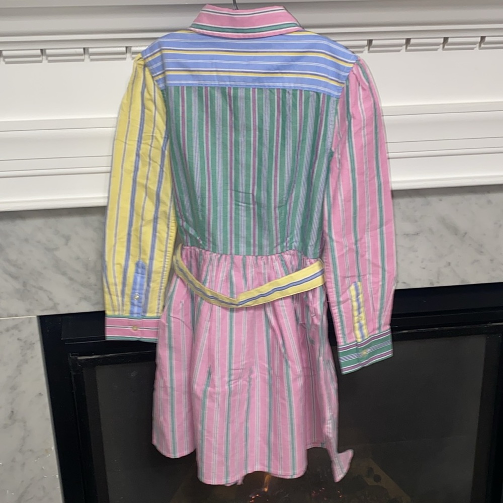 🆕 Polo Ralph Lauren Belted Cotton Oxford Fun Shirtdress, 6x - Picture 8 of 10